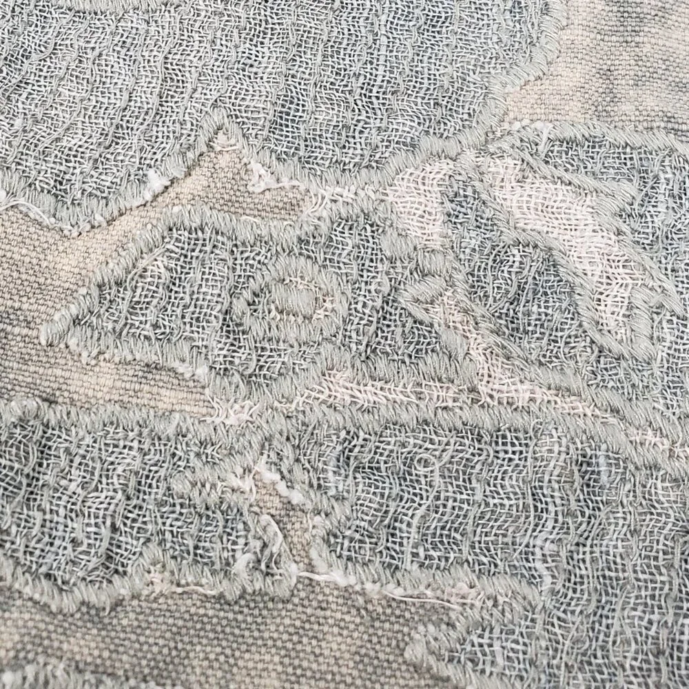 Pottery Barn Blue Cotton Tapestry Pillow Sham 24